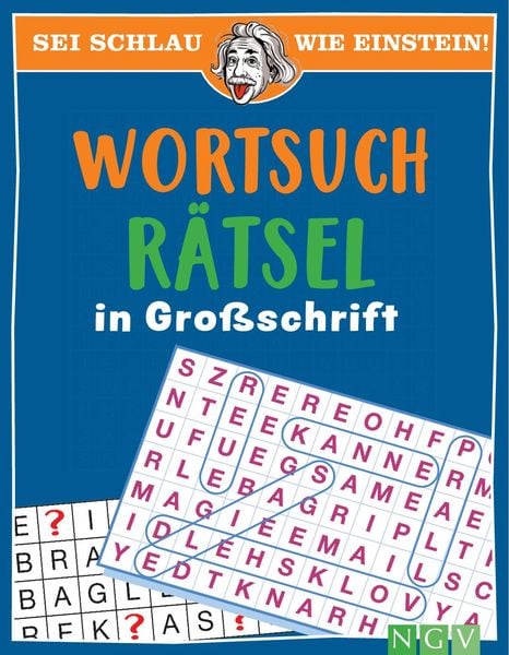 Sei schlau wie Einstein! - Wortsuchrätsel in Großschrift