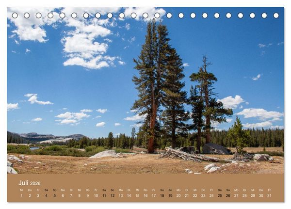 Produktbild: Yosemite, Entlang der Tioga Road (Tischkalender 2026 DIN A5 quer), CALVENDO Monatskalender
