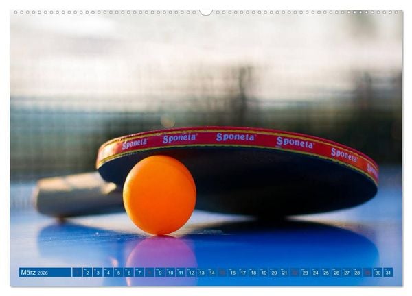 Produktbild: Tischtennis - Der am schnellsten gespielte Sport der Welt (Wandkalender 2026 DIN A2 quer), CALVENDO Monatskalender