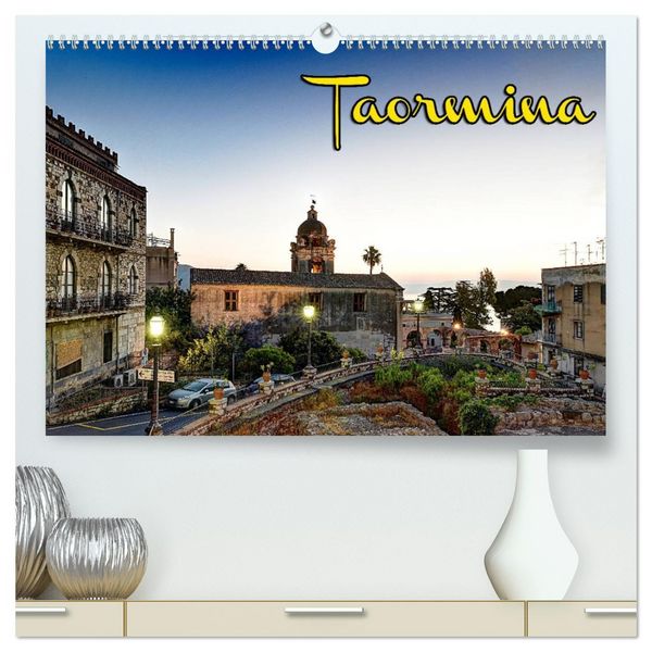 Produktbild: Taormina zur blauen Stunde (hochwertiger Premium Wandkalender 2026 DIN A2 quer), Kunstdruck in Hochglanz