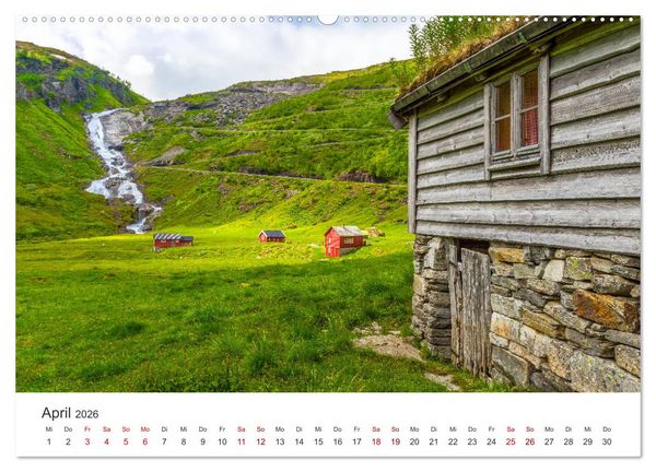 Produktbild: Norwegen - Landschaften und Fjorde im westlichen Norwegen (hochwertiger Premium Wandkalender 2026 DIN A2 quer), Kunstdruck in Hochglanz