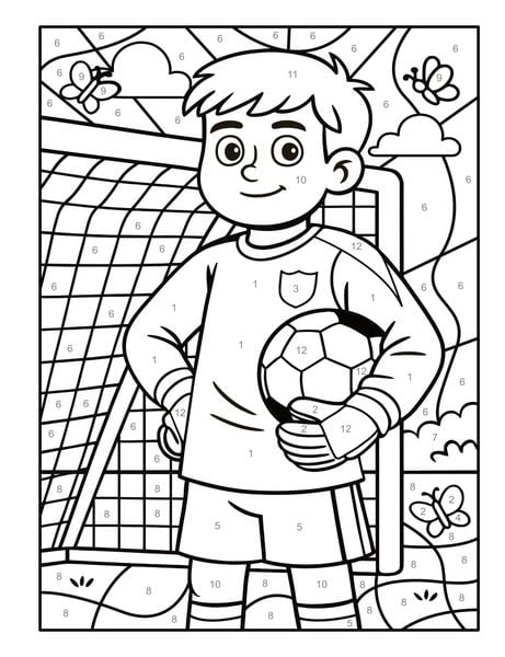 Produktbild: Malen nach Zahlen Fu&szlig;ball Malbuch f&uuml;r Kinder ab 5&ndash;7 Jahren
