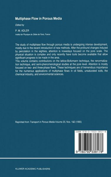 Produktbild: Multiphase Flow in Porous Media