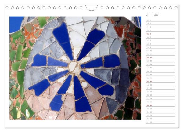 Produktbild: Kacheln und Mosaiken in Barcelona (Wandkalender 2026 DIN A4 quer), CALVENDO Monatskalender