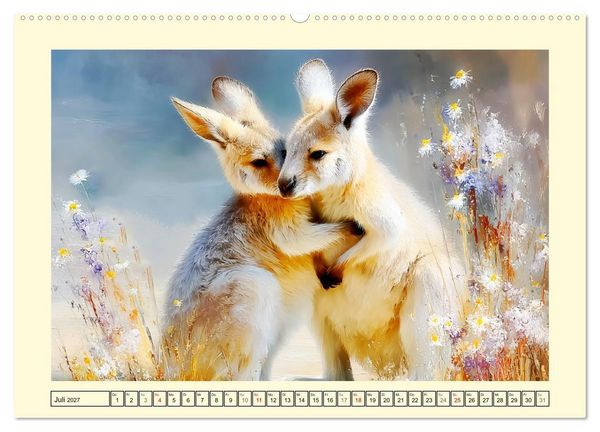 Produktbild: K&auml;ngurus. Spa&szlig; zwischen Sand, Wind und Wellen (Wandkalender 2027 DIN A2 quer), CALVENDO Monatskalender