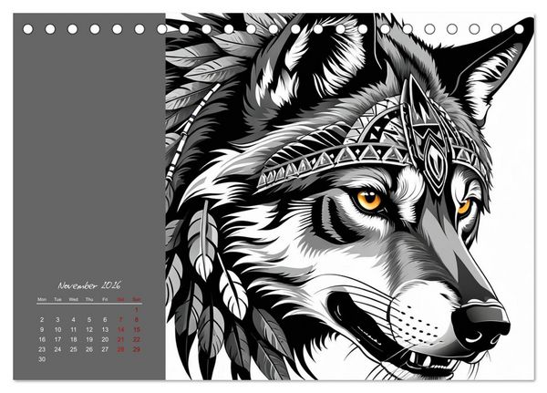 Produktbild: Tribal animals (Desk Calendar 2026 DIN A5 landscape), CALVENDO 12 Month DeskCalendar