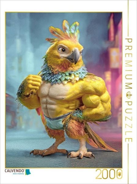 CALVENDO Puzzle Starke tierische Kerle | 2000 Teile Lege-Größe 90x67cm Foto-Puzzle für glückliche Stunden
