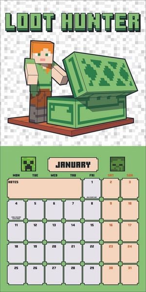 Produktbild: Minecraft Broschurkalender 2027