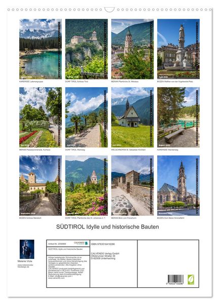 Produktbild: S&Uuml;DTIROL Idylle und historische Bauten (Wandkalender 2026 DIN A2 hoch), CALVENDO Monatskalender