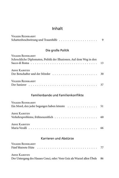 Kardinäle, Künstler, Kurtisanen