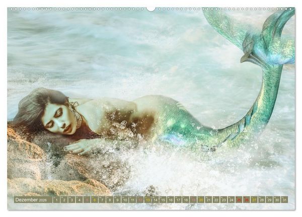 Produktbild: Meerjungfrauen - der Zauber lebt (hochwertiger Premium Wandkalender 2026 DIN A2 quer), Kunstdruck in Hochglanz