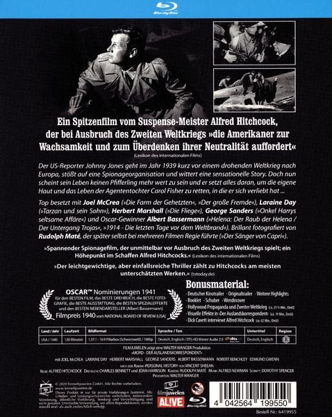 Produktbild: Mord / Der Auslandskorrespondent (Alfred Hitchcock) (Uncut) (Filmjuwelen)