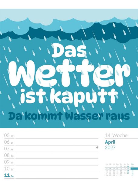 Produktbild: Klartext Spr&uuml;chekalender Wochenplaner 2027