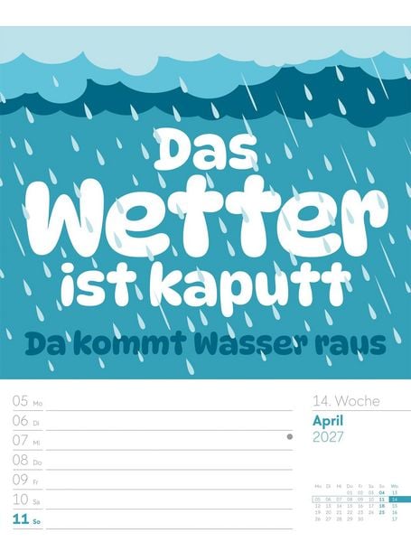 Produktbild: Klartext Spr&uuml;chekalender Wochenplaner 2027