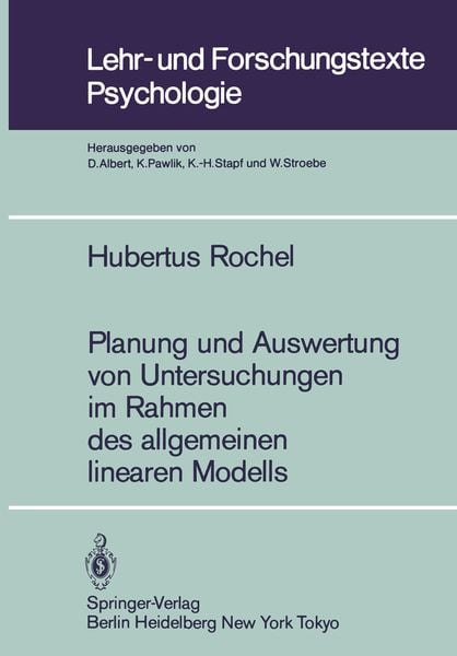 Produktbild: Planung und Auswertung von Untersuchungen im Rahmen des allgemeinen linearen Modells