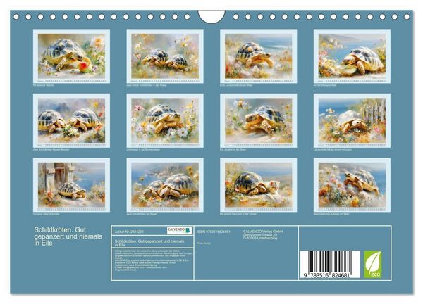 Produktbild: Schildkr&ouml;ten. Gut gepanzert und niemals in Eile (Wandkalender 2027 DIN A4 quer), CALVENDO Monatskalender