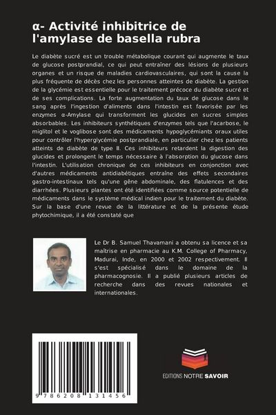 Produktbild: &iquest;- Activit&eacute; inhibitrice de l'amylase de basella rubra