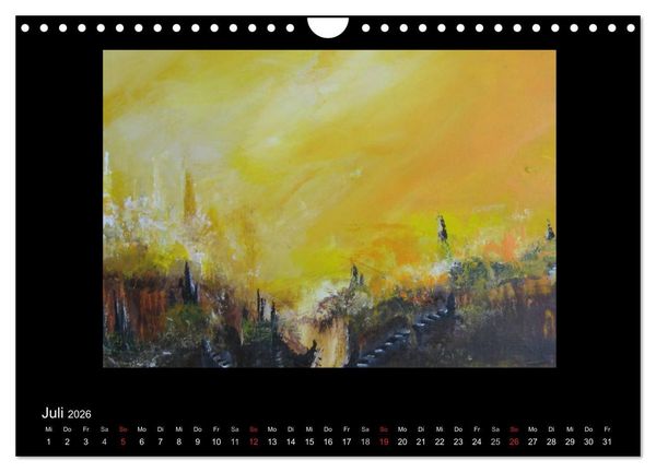 Produktbild: Kunstkalender von Michaela Nagel (Wandkalender 2026 DIN A4 quer), CALVENDO Monatskalender