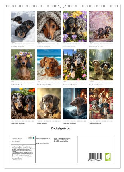 Produktbild: Dackelspa&szlig; pur! (Wandkalender 2027 DIN A3 hoch), CALVENDO Monatskalender