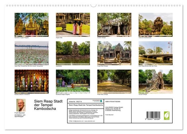 Produktbild: Siem Reap Stadt der Tempel Kambodscha (hochwertiger Premium Wandkalender 2026 DIN A2 quer), Kunstdruck in Hochglanz