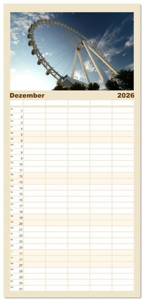 Produktbild: Familienplaner 2026 - Dubai, die Stadt der Superlative. mit 5 Spalten (Wandkalender, 21 x 45 cm) CALVENDO