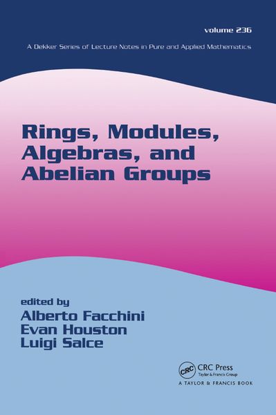 Produktbild: Rings, Modules, Algebras, and Abelian Groups