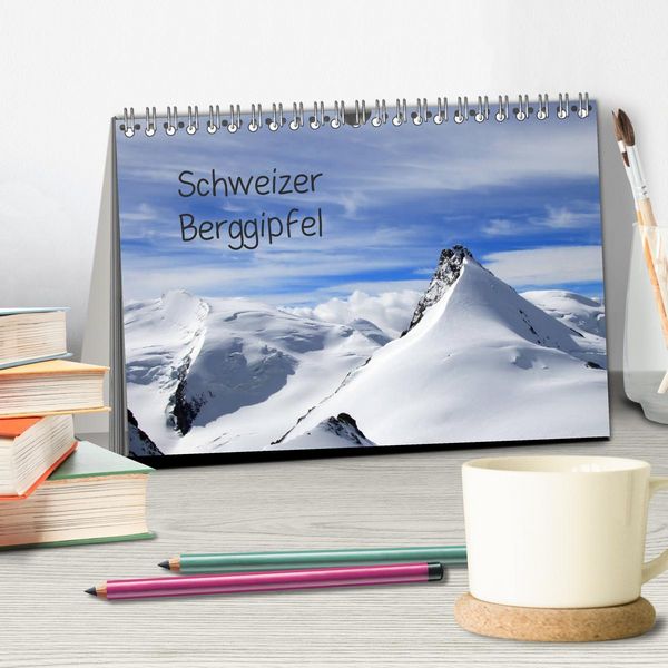 Produktbild: Schweizer Berggipfel (Tischkalender 2026 DIN A5 quer), CALVENDO Monatskalender
