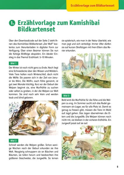 Produktbild: Arbeitsmaterial Grundschule. Sachunterricht: Der Wolf.
