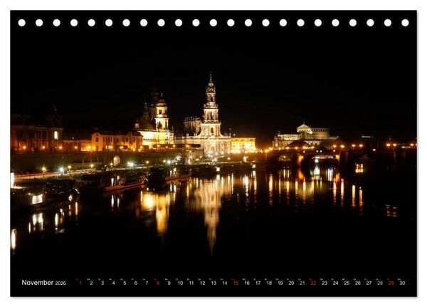 Produktbild: Elbflorenzansichten (Tischkalender 2026 DIN A5 quer), CALVENDO Monatskalender