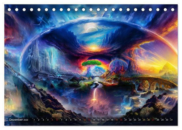 Produktbild: G&ouml;tterd&auml;mmerung - Der Ragnar&ouml;k in der nordischen Mythologie (Tischkalender 2026 DIN A5 quer), CALVENDO Monatskalender