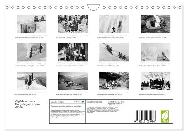 Produktbild: Gipfelst&uuml;rmer - Bergsteigen in den Alpen (Wandkalender 2026 DIN A4 quer), CALVENDO Monatskalender