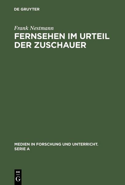 Produktbild: Fernsehen im Urteil der Zuschauer