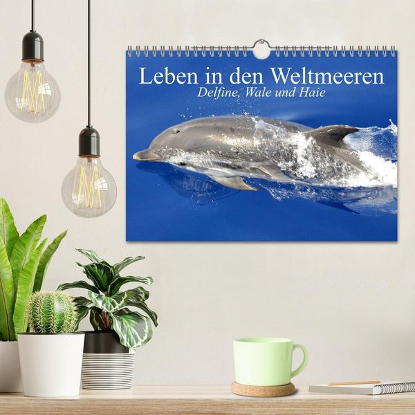 Produktbild: Leben in den Weltmeeren. Delfine, Wale und Haie (Wandkalender 2026 DIN A4 quer), CALVENDO Monatskalender
