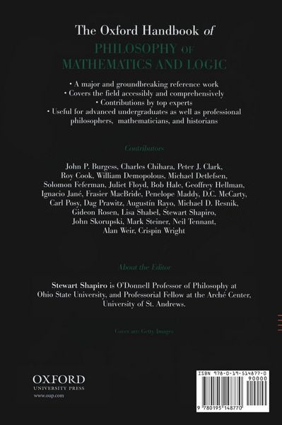 Produktbild: The Oxford Handbook of Philosophy of Mathematics and Logic