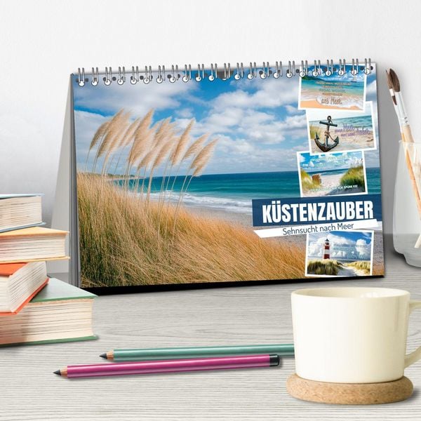 Produktbild: K&Uuml;STENZAUBER Sehnsucht nach Meer (Tischkalender 2026 DIN A5 quer), CALVENDO Monatskalender