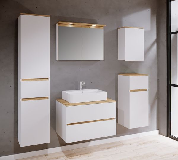 Produktbild: 4-tlg. Badm&ouml;bel-Set mit Waschbecken Cosila-I 111cm