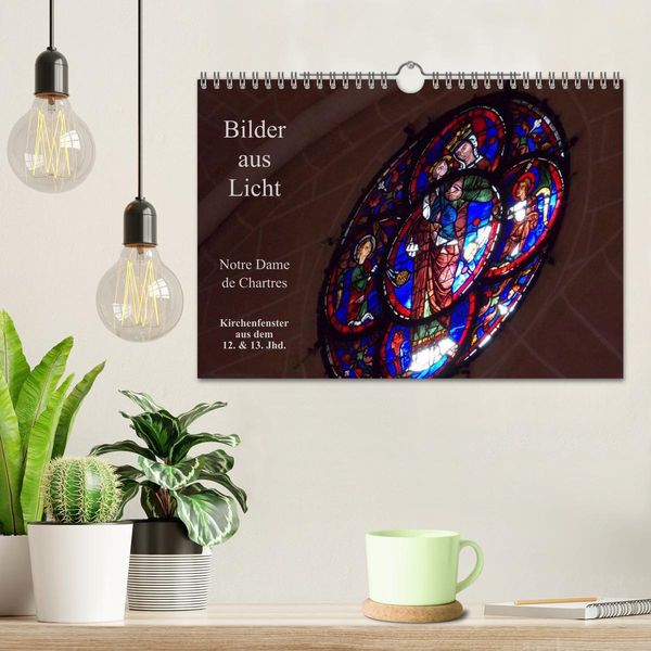 Produktbild: Bilder aus Licht - Notre Dame de Chartres (Wandkalender 2026 DIN A4 quer), CALVENDO Monatskalender