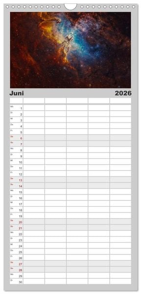 Produktbild: Familienplaner 2026 - Deepsky XVII mit 5 Spalten (Wandkalender, 21 x 45 cm) CALVENDO