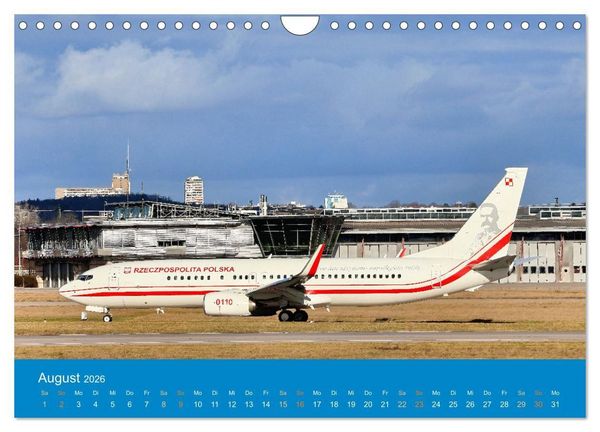 Produktbild: Flugzeugmomente in Stuttgart (Wandkalender 2026 DIN A4 quer), CALVENDO Monatskalender