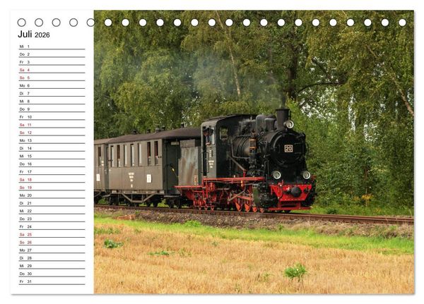 Produktbild: Die Mansfelder Bergwerksbahn (Tischkalender 2026 DIN A5 quer), CALVENDO Monatskalender