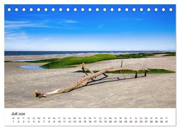 Produktbild: Norderney Paradies in der Nordsee (Tischkalender 2026 DIN A5 quer), CALVENDO Monatskalender
