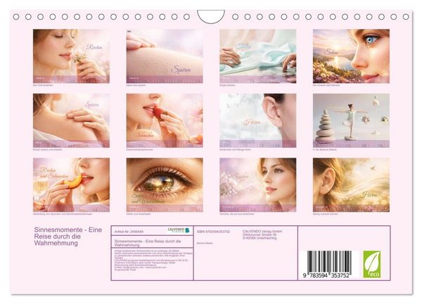 Produktbild: Sinnesmomente - Eine Reise durch die Wahrnehmung (Wandkalender 2027 DIN A4 quer), CALVENDO Monatskalender