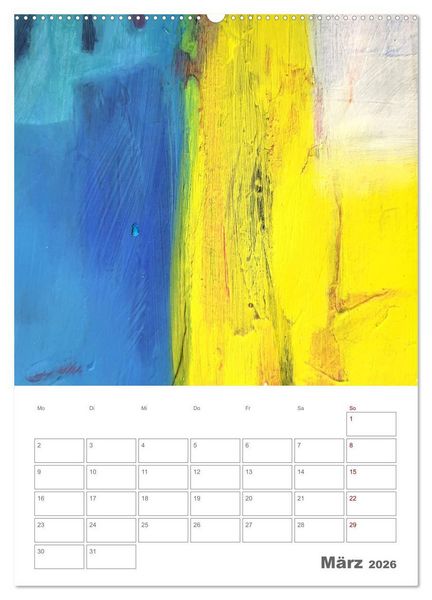 Produktbild: Farbliche Stille - Ein Jahr der inneren Ruhe mit abstrakten Farbspielen (Wandkalender 2026 DIN A2 hoch), CALVENDO Monatskalender