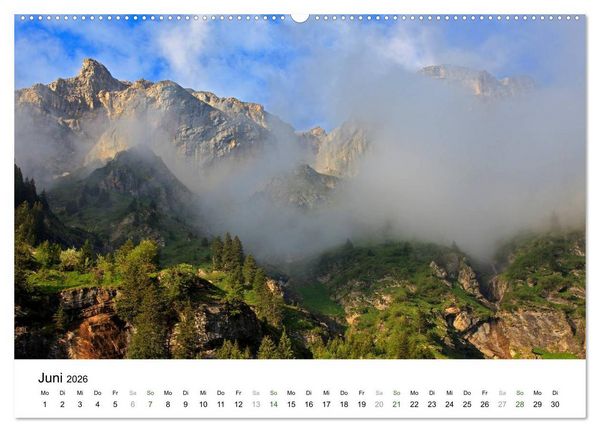 Produktbild: Mystische Schweizer Berglandschaften - Momente in der Natur (hochwertiger Premium Wandkalender 2026 DIN A2 quer), Kunstdruck in Hochglanz