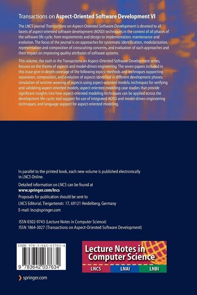 Produktbild: Transactions on Aspect-Oriented Software Development VI