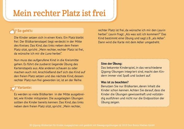 Produktbild: 30 Qigong-Bildkarten f&uuml;r Kinder