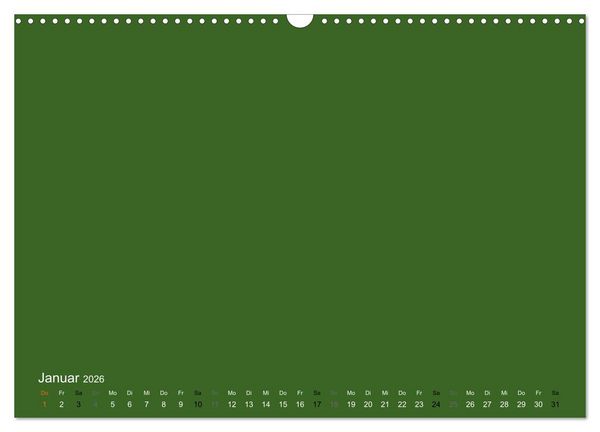 Produktbild: Bastelkalender - dunkel Gr&uuml;n (Wandkalender 2026 DIN A3 quer), CALVENDO Monatskalender