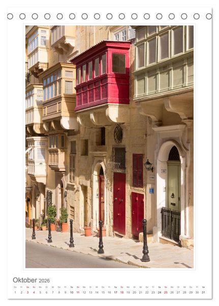 Produktbild: Malta Impressionen (Tischkalender 2026 DIN A5 hoch), CALVENDO Monatskalender