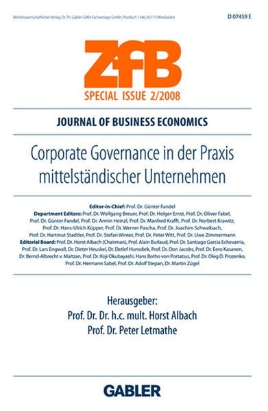 Produktbild: Corporate Governance in der Praxis mittelst&auml;ndischer Unternehmen