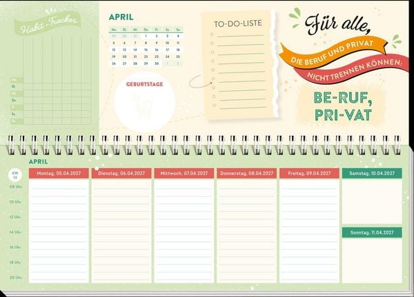 Produktbild: Tischkalender 2027 quer: Nutze den Tag! Es sei denn, er ist bl&ouml;d, dann nutze den n&auml;chsten